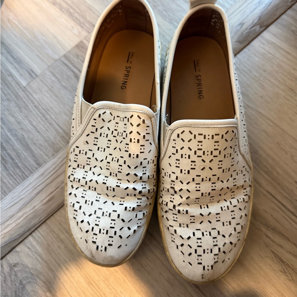 Call It Spring Cream Slip-On Sneakers